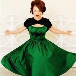 Pinupgirl clothing Evelyn dress green XL